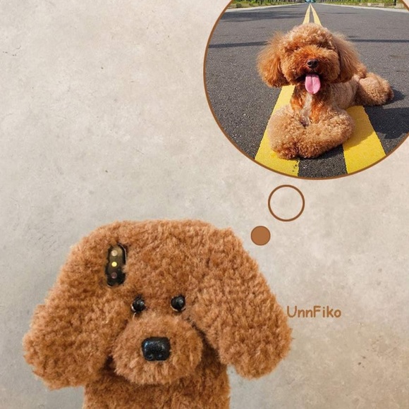 Teddy Dog Fluffy Fur Case iPhone 12 Pro Max EUC Sale - Picture 2 of 11